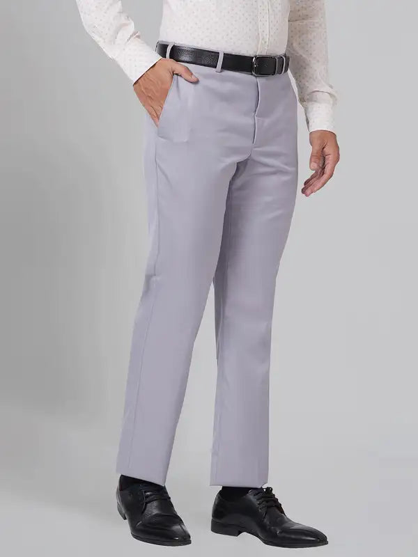 Men Smart Fit Grey Trouser