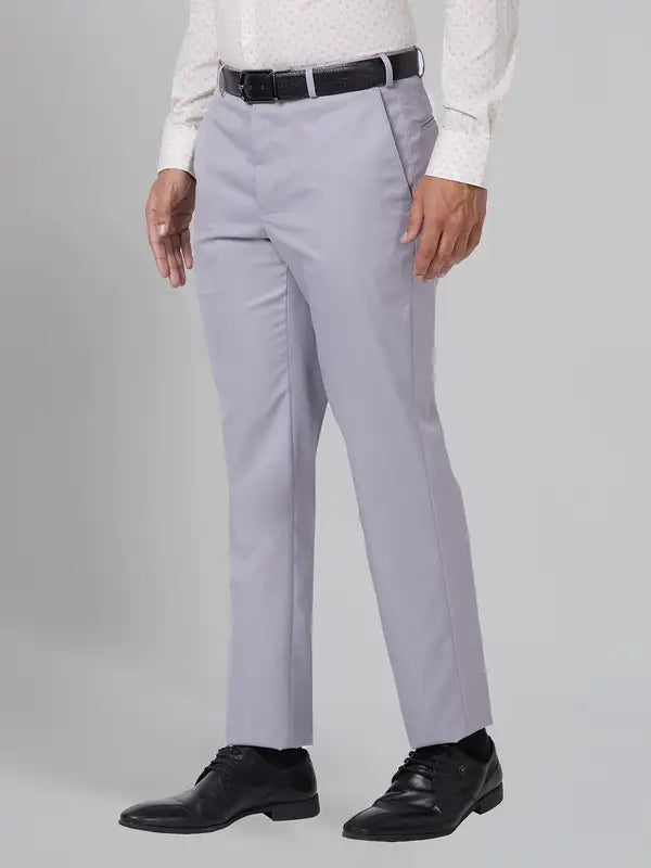 Men Smart Fit Grey Trouser