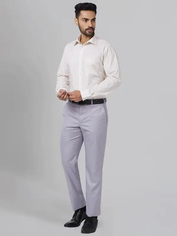 Men Smart Fit Grey Trouser