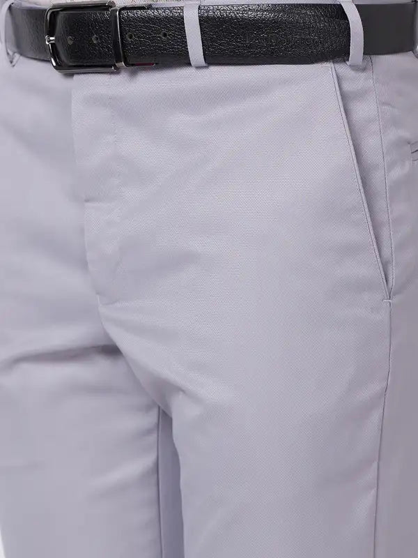 Men Smart Fit Grey Trouser