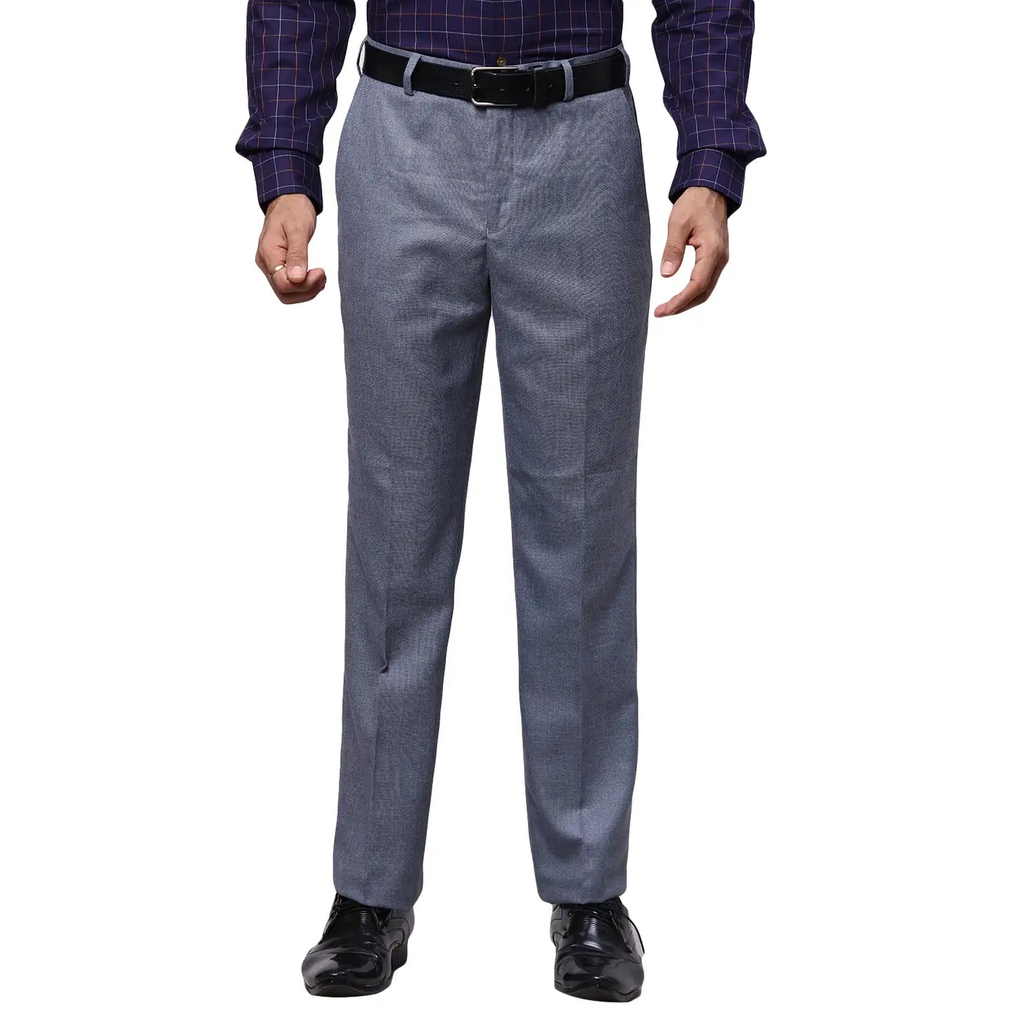 Men Slim Fit Dark Blue Shirt