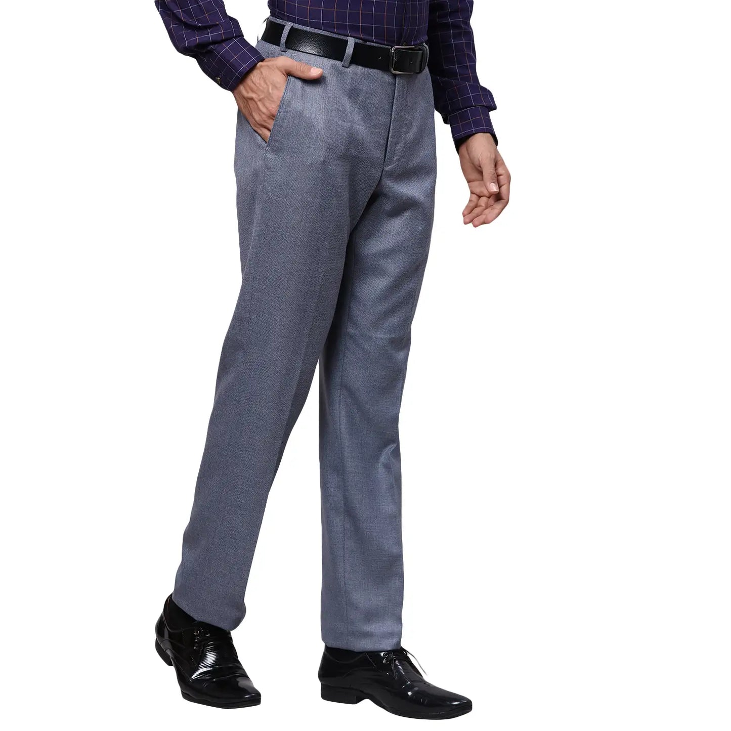 Men Slim Fit Dark Blue Shirt