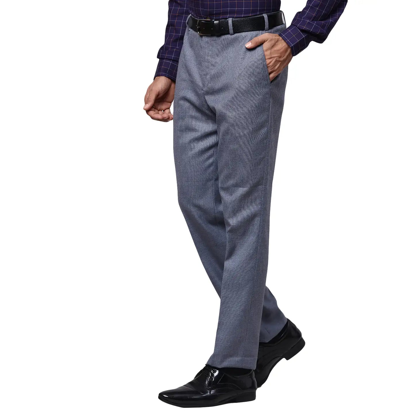 Men Slim Fit Dark Blue Shirt