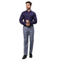 Men Slim Fit Dark Blue Shirt
