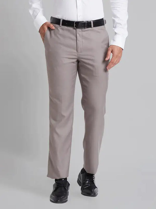Men Smart Fit Grey Trouser