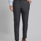 Men Brown Smart Fit Checks Polyester Blend   Trouser