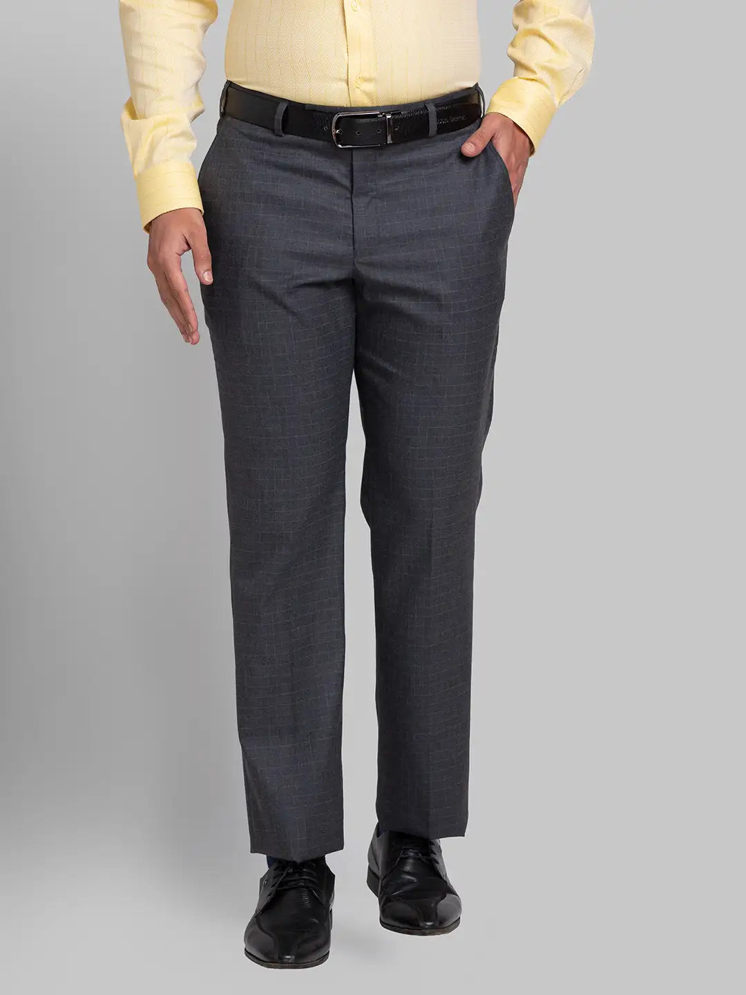 Men Smart Fit Blue Trouser