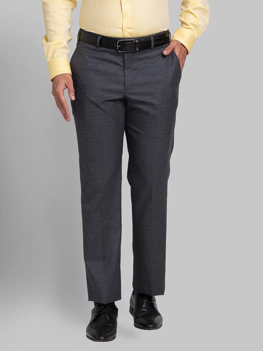 Men Smart Fit Blue Trouser