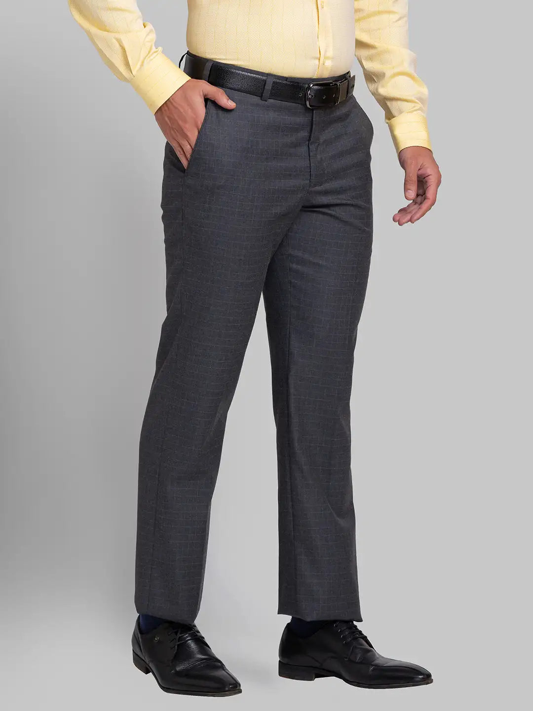 Men Smart Fit Blue Trouser