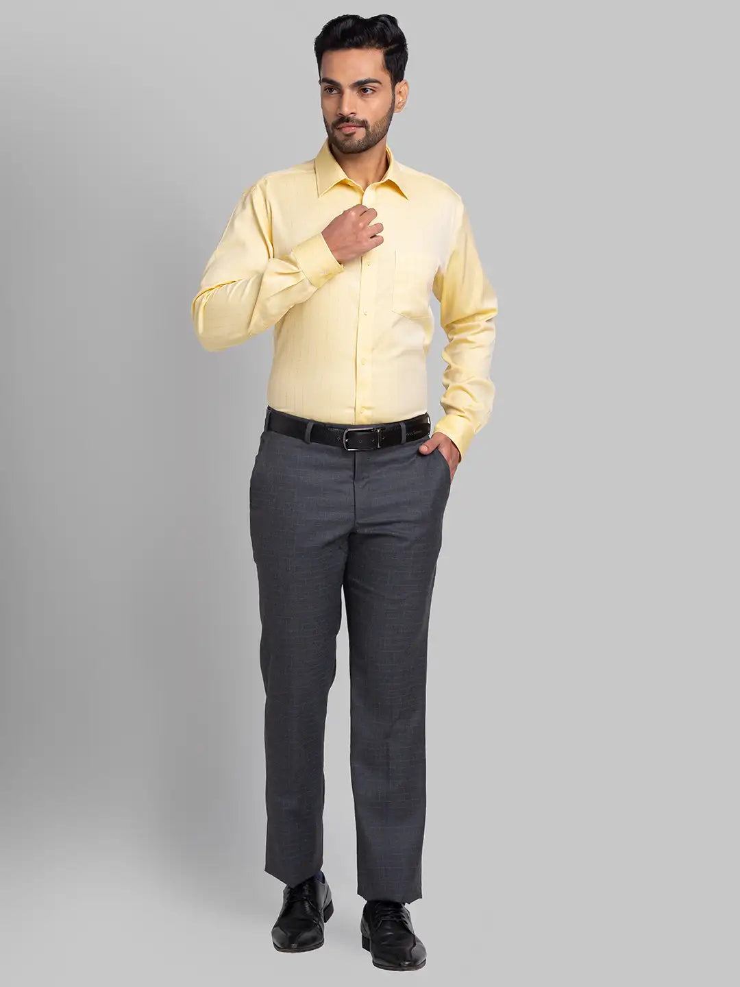 Men Smart Fit Blue Trouser