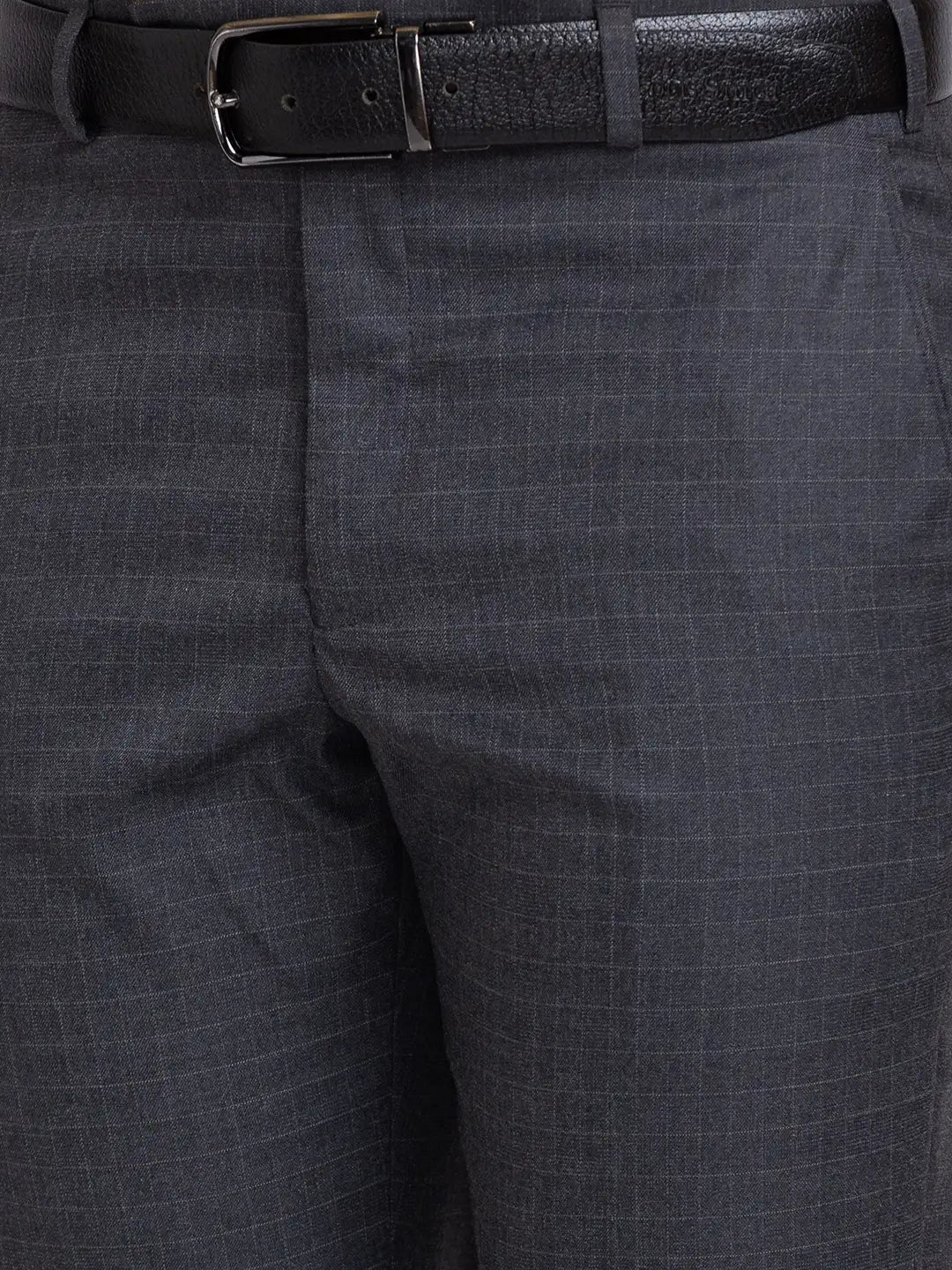 Men Smart Fit Blue Trouser