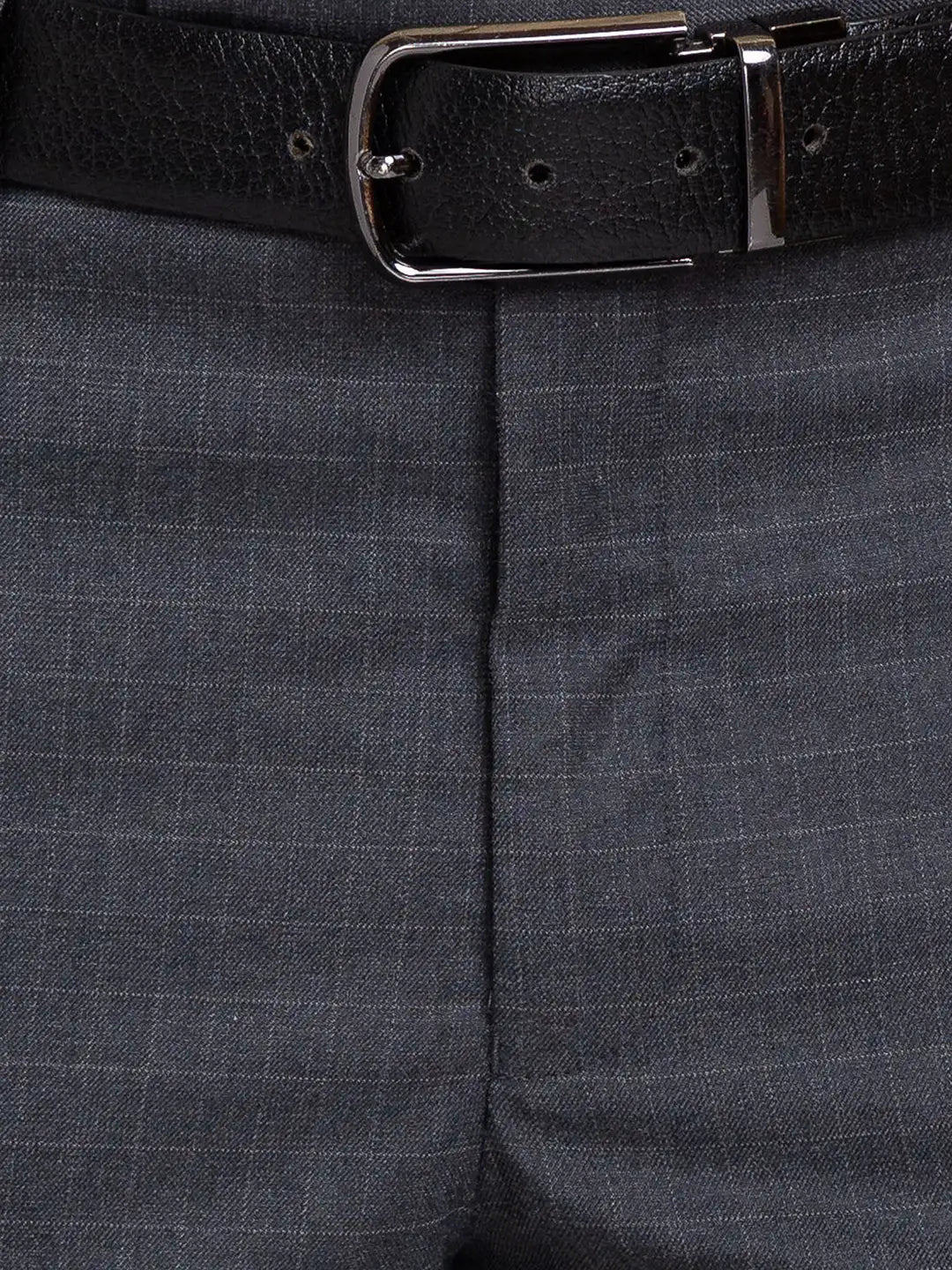 Men Smart Fit Blue Trouser