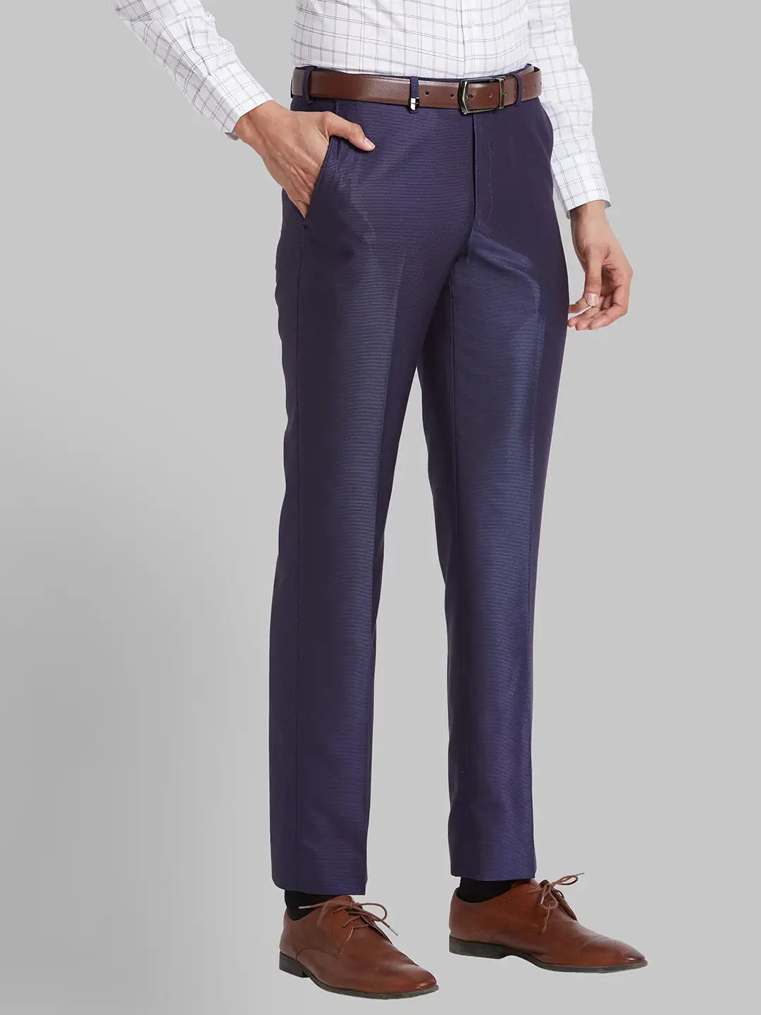 Men Smart Fit Grey Trouser
