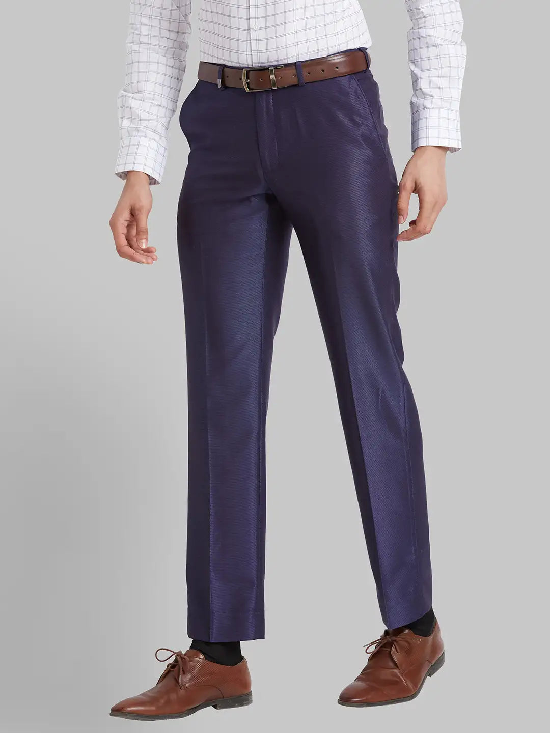 Men Smart Fit Grey Trouser