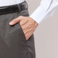 Park Avenue Men Black Solid Smart Fit Polyester Blend Trouser