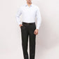 Park Avenue Men Black Structure Smart Fit Polyester Blend Trouser