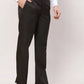 Park Avenue Men Fawn Structure Smart Fit Polyester Blend Trouser