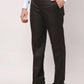 Park Avenue Men Fawn Structure Smart Fit Polyester Blend Trouser