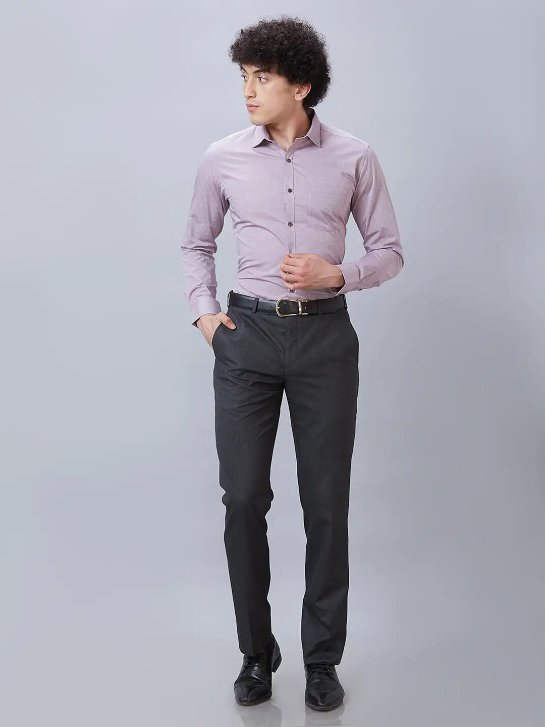 Park Avenue Men Brown Smart Fit Pick-A-Pick Linen Trousers