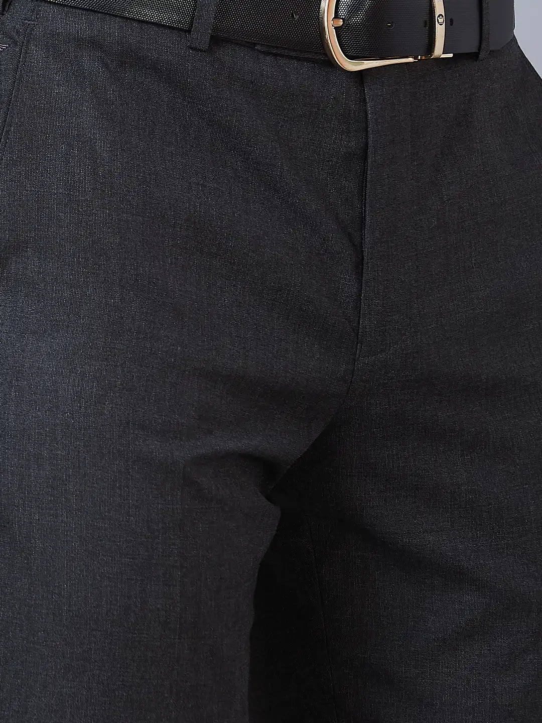 Park Avenue Men Brown Smart Fit Pick-A-Pick Linen Trousers