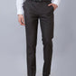 Park Avenue Men Brown Smart Fit Structure Linen Trousers