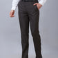 Park Avenue Men Brown Smart Fit Structure Linen Trousers