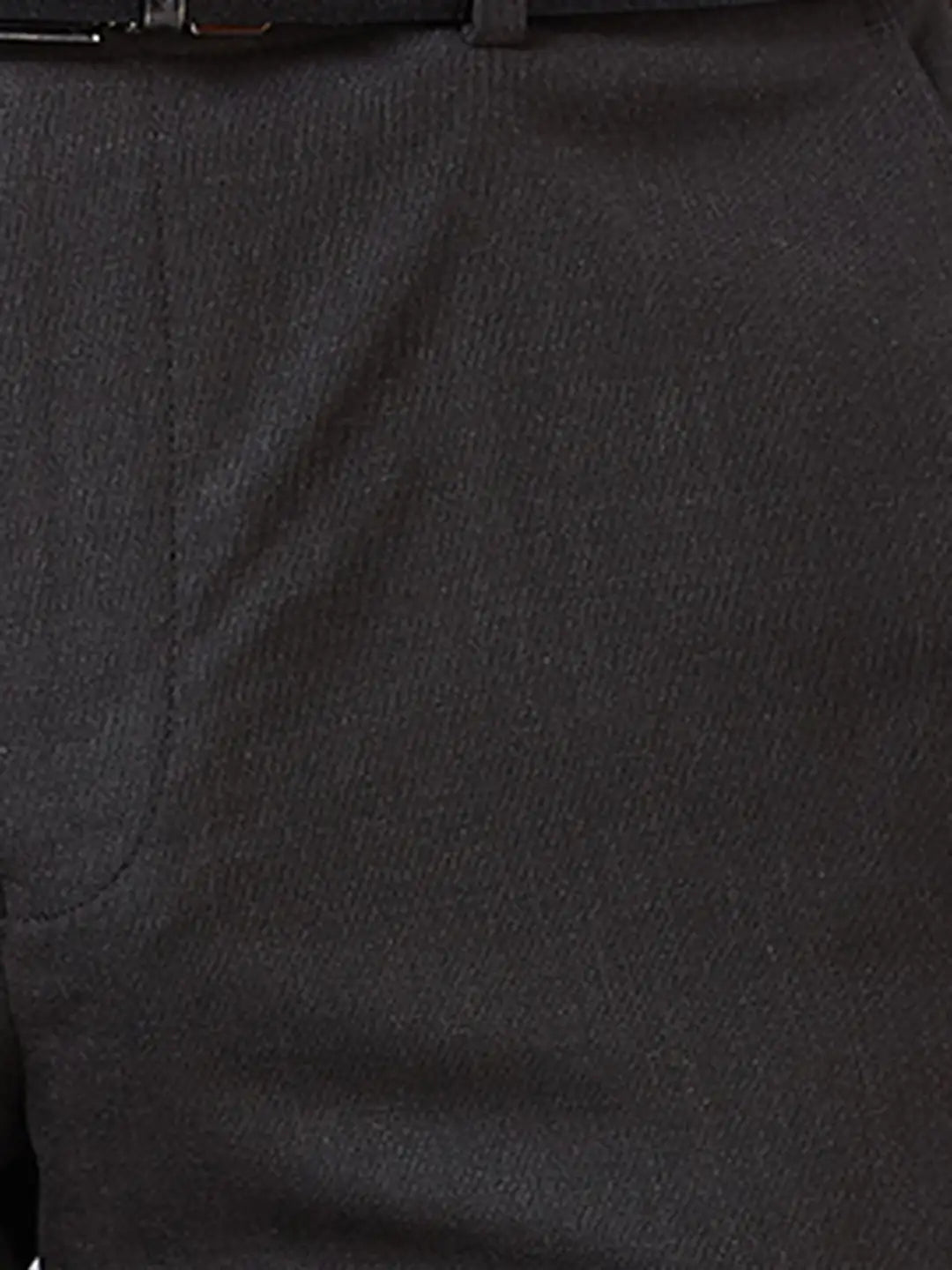 Park Avenue Men Brown Smart Fit Structure Linen Trousers