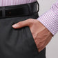 Park Avenue Men Petrol Smart Fit Structure Cotton Trousers