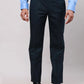 Park Avenue Men Grey Smart Fit Solid Cotton Trousers