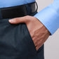Park Avenue Men Grey Smart Fit Solid Cotton Trousers