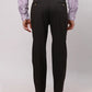 Park Avenue Men Black Smart Fit Checks Cotton Trousers