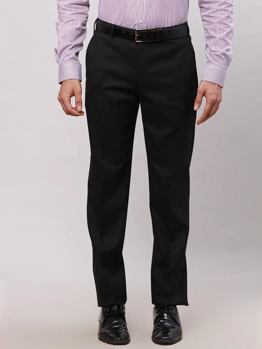 Park Avenue Men Brown Smart Fit Checks Cotton Trousers