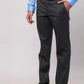 Park Avenue Men Black Smart Fit Checks Cotton Trousers