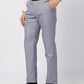 Park Avenue Men Grey Structure Smart Fit Polyester Blend Trouser