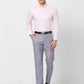 Park Avenue Men Grey Structure Smart Fit Polyester Blend Trouser