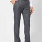 Park Avenue Men Grey Structure Smart Fit Polyester Blend Trouser
