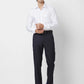 Park Avenue Men Black Smart Fit Solid Cotton Trousers