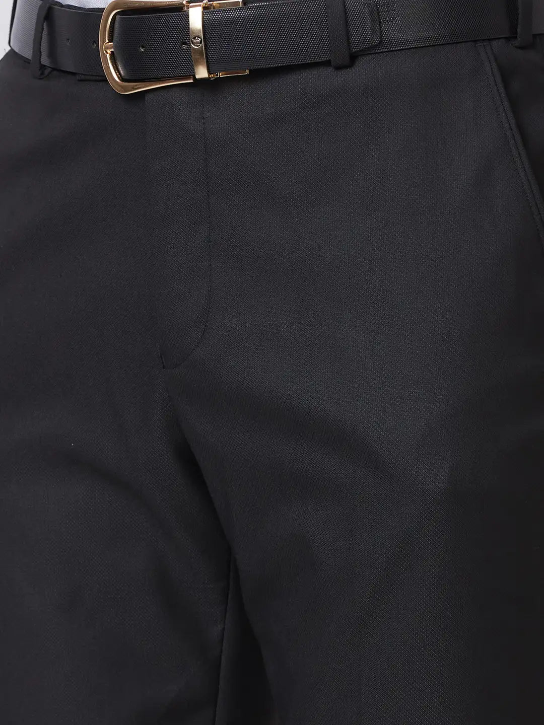 Park Avenue Men Brown Smart Fit Solid Cotton Trousers