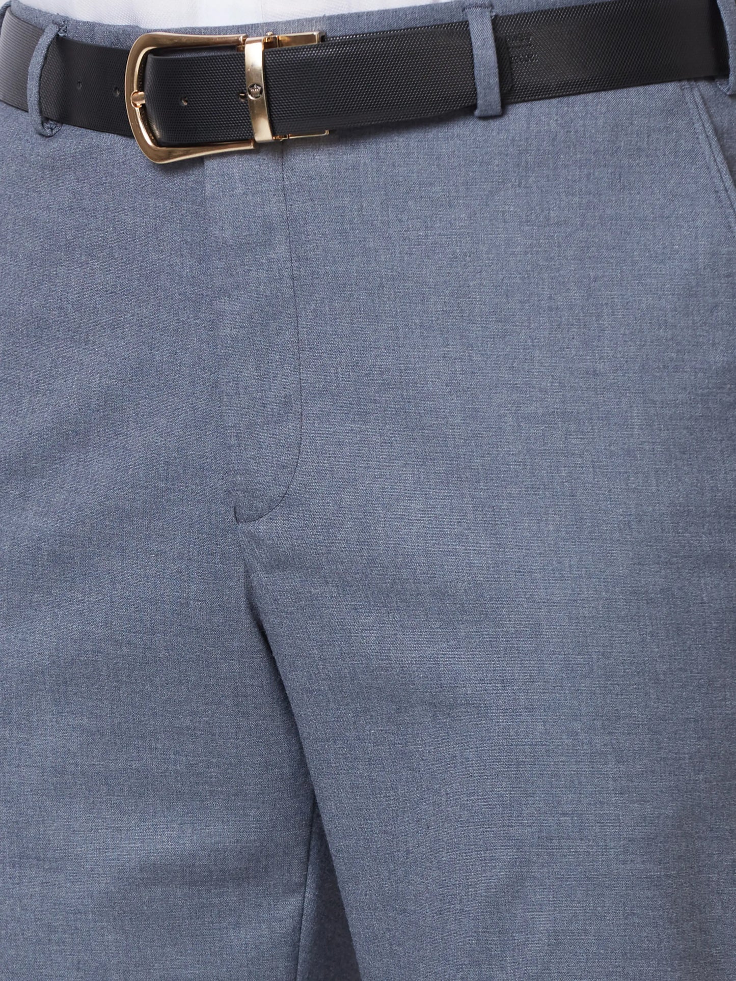 Park Avenue Men Violet Smart Fit Structure Cotton Trousers