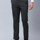 Park Avenue Men Grey Structure Smart Fit Polyester Blend Trouser
