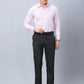 Park Avenue Men Grey Structure Smart Fit Polyester Blend Trouser