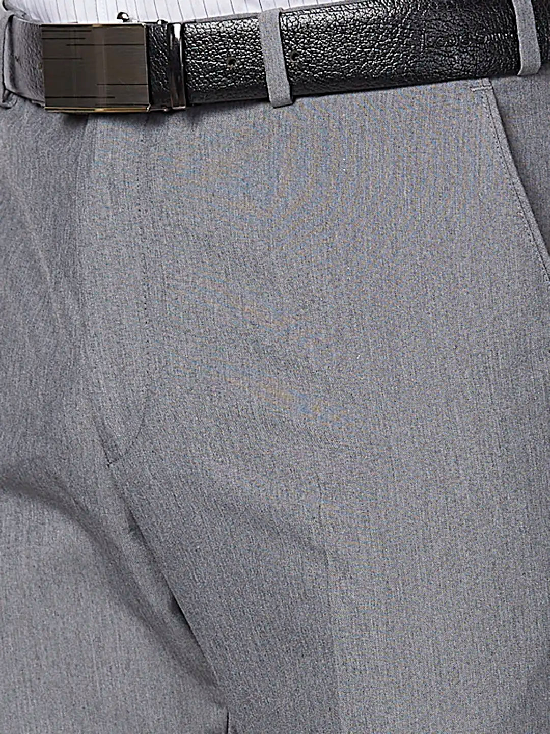 Park Avenue Men Blue Structure Smart Fit Polyester Blend Trouser