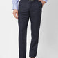 Park Avenue Men Grey Structure Smart Fit Polyester Blend Trouser