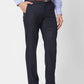 Park Avenue Men Grey Structure Smart Fit Polyester Blend Trouser