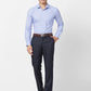 Park Avenue Men Grey Structure Smart Fit Polyester Blend Trouser