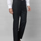 Park Avenue Men Blue Stripe Smart Fit Polyester Blend Trousers