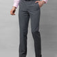 Park Avenue Men Grey Stripe Smart Fit Polyester Blend Trousers