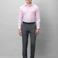 Park Avenue Men Grey Stripe Smart Fit Polyester Blend Trousers