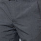Park Avenue Men Grey Stripe Smart Fit Polyester Blend Trousers