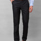 Park Avenue Men Brown Stripe Smart Fit Polyester Blend Trousers